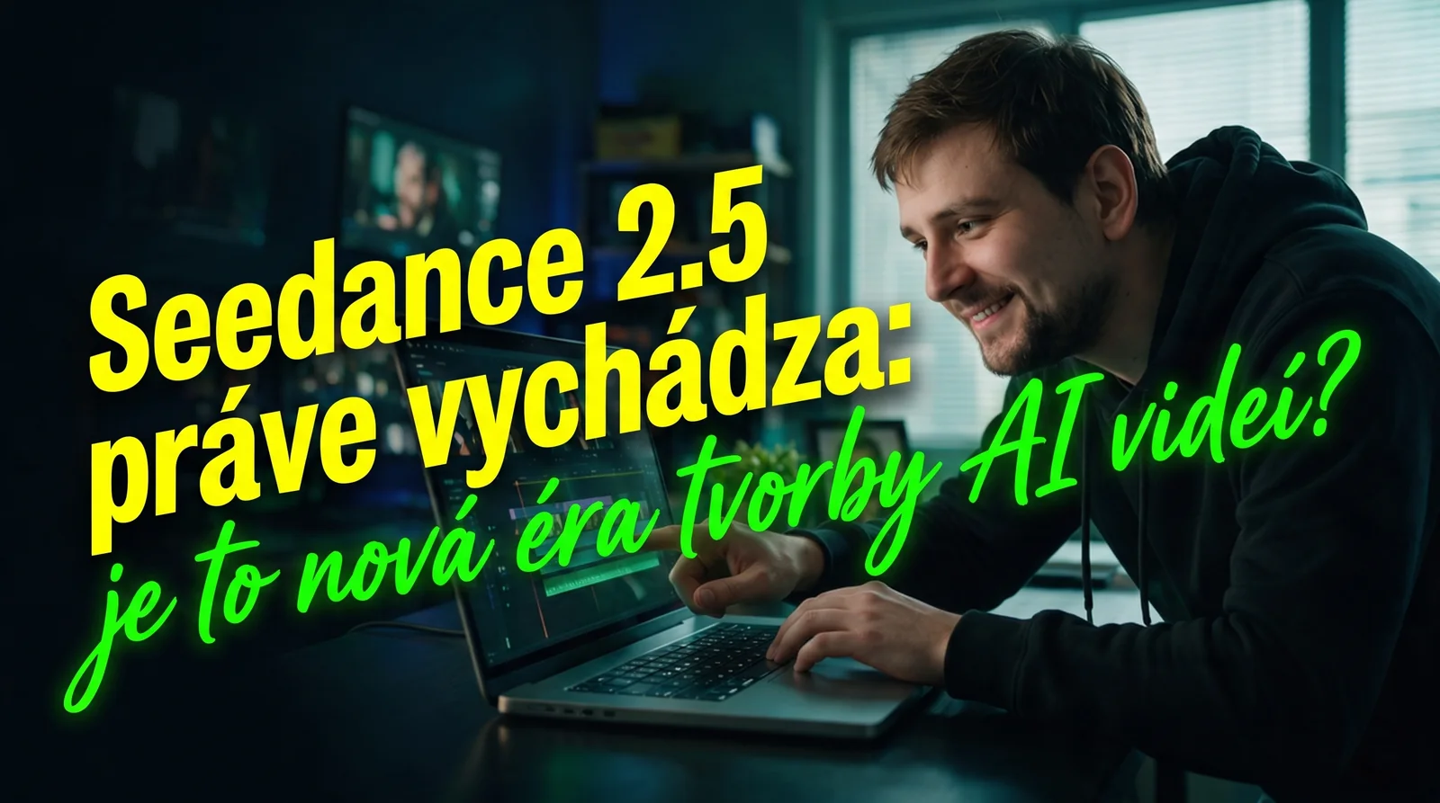 Igor Šuppen pri práci s video editorom a textom Seedance 2.5 práve vychádza